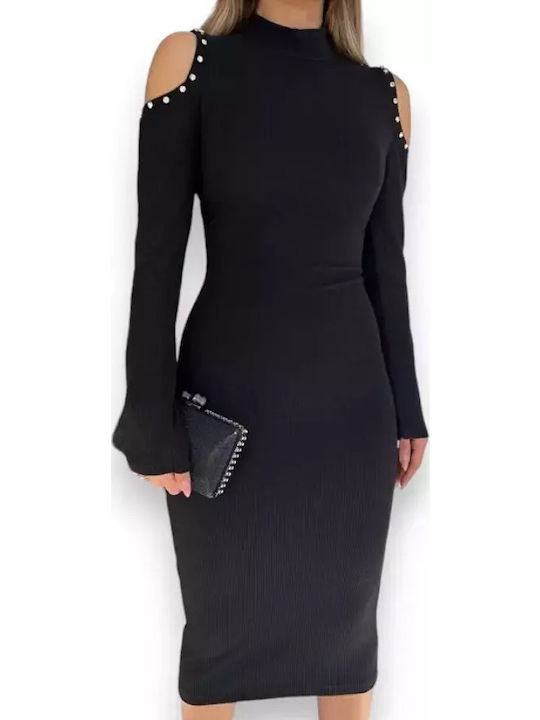 Midi Damenkleid Schwarz