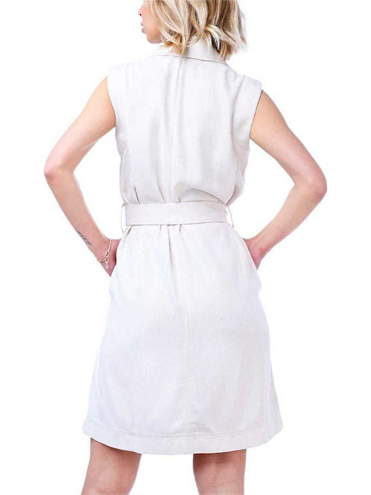 "summer Shelter" Gillet Dress Summer Mini Dress Beige