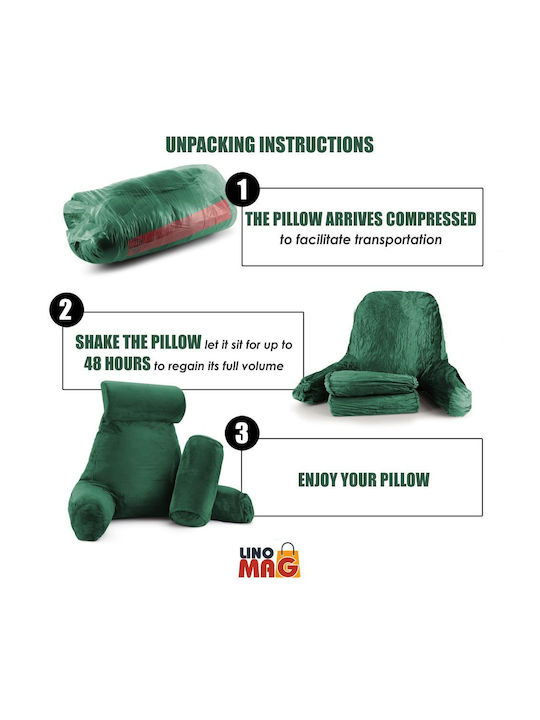 Bean Bag Chair Bolster Green 75x33x91.5cm
