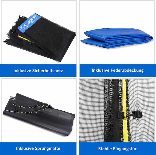 Monzana Trampolin Draußen Durchmesser 183cm mit Netz & Leiter