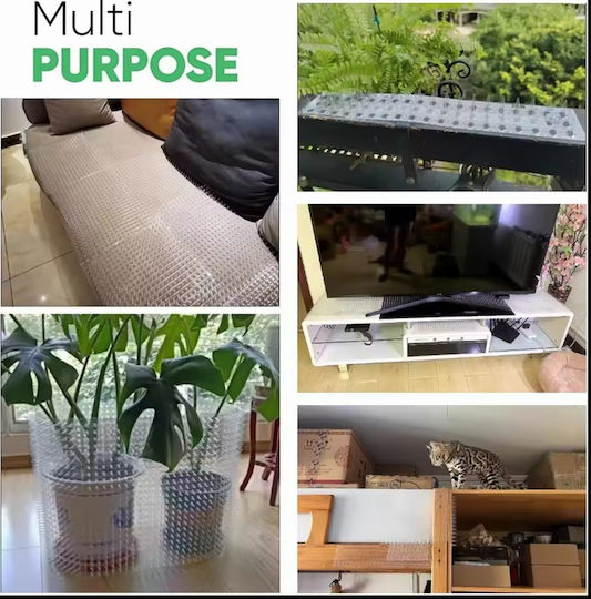 Covoraș de descurajare cu țepi din plastic – Transparent – Durabil și flexibil – L42xW34xH2cm