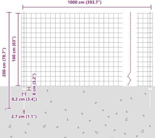vidaXL Plasă de sârmă Module Verde 1.6x10m