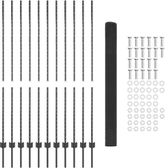 vidaXL Drahtgeflecht Elektrische Gitarren Gray 1.5x25m