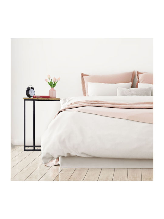 Masă Laterală Rectangulară Din Lemn Maro M65.5xL46xÎ30cm