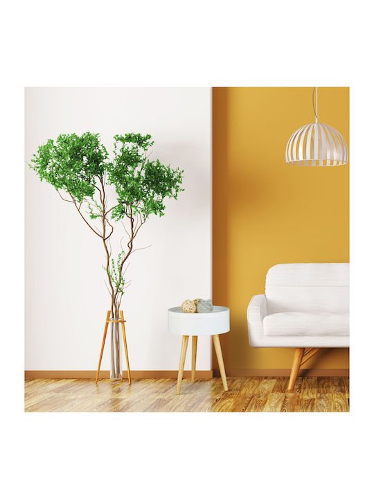 Masă Laterală Rotundă Din Lemn Masiv Maro M50xL50xÎ38cm