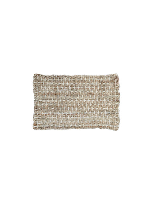 Relaxdays Χαλί Χειροποίητο από Γιούτα 60x90cm Beige/cream