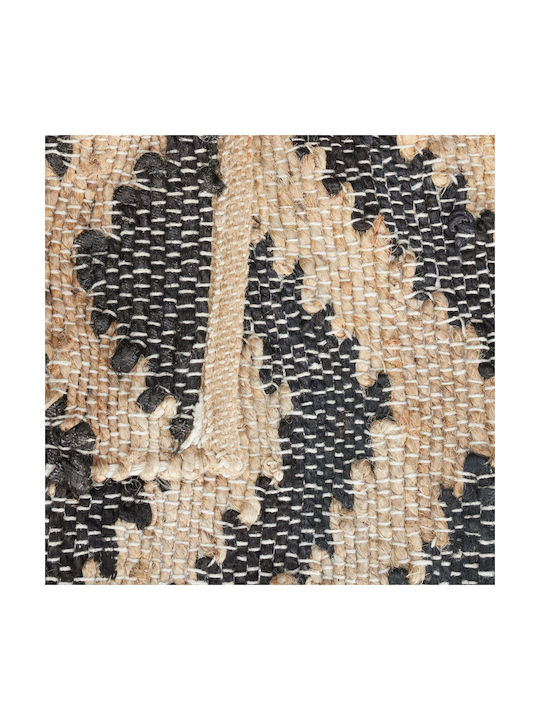 Relaxdays Antiderapant Covor Rectangular Bumbac Bej-negru
