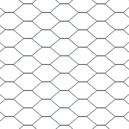 vidaXL Wire Fencing Galvanized with PVC Coating Green 0.8x25m