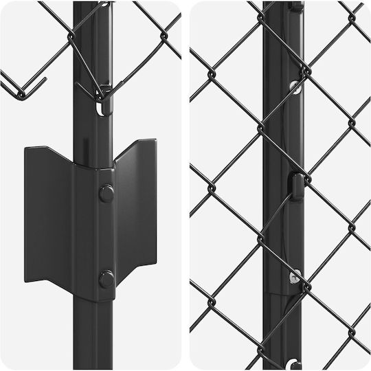 vidaXL Wire Fencing Galvanized with PVC Coating Gray 1.6x10m