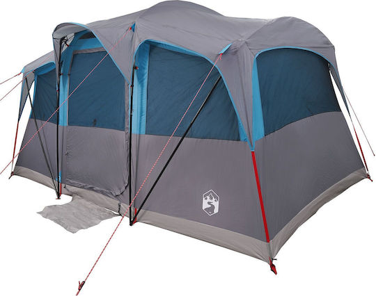 vidaXL Sommer Campingzelt Grau Für 10 Personen 435x255x216cm