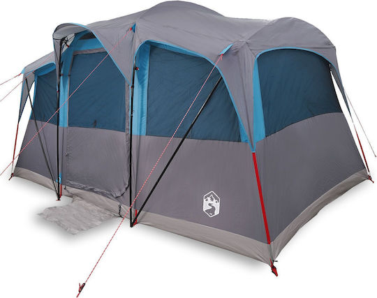 vidaXL Sommer Campingzelt Grau Für 10 Personen 435x255x216cm