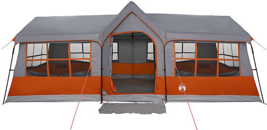 vidaXL Camping Tent Grey For 12 People 622x295x238cm