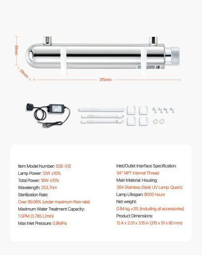 Vevor Internal Filter 12W