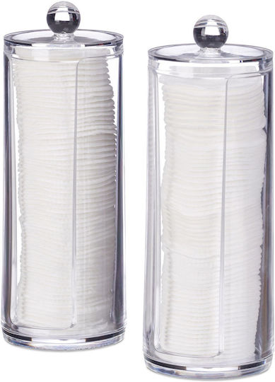 Set 2 Suporturi Organizatoare pentru Dischete Demachiante Relaxdays Plastic Transparent Dimensiuni 20 X 7 Cm Set 2 Suporturi Organizatoare pentru Dischete Demachiante Relaxdays Plastic Transparent Dimensiuni 20 X 7 Cm