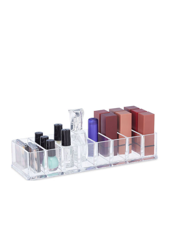 Relaxdays Organizator Sertar Cu Separatoare Transparent 25.5x9x5cm