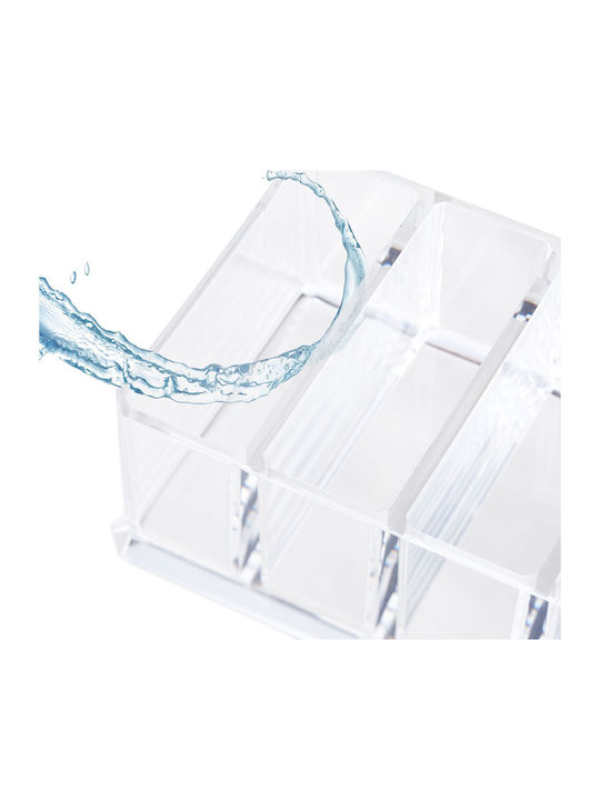 Relaxdays Organizator Sertar Cu Separatoare Transparent 25.5x9x5cm