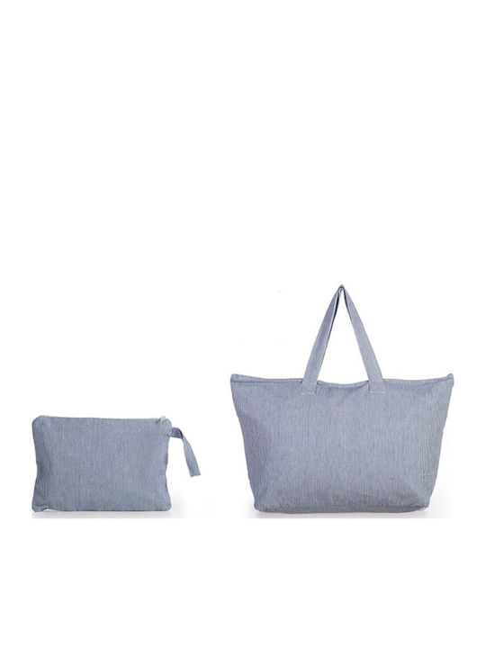 Τσάντακι Θαλάσσης Blue Stripe Blue 35x25cm Nef-nef Homeware