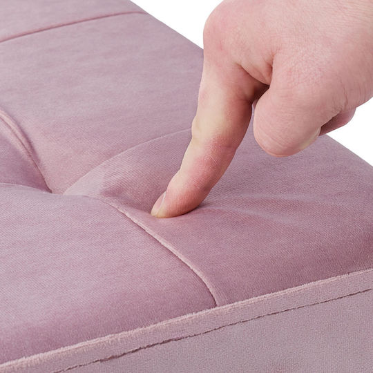 Scaune Camera de zi Tapițat cu Catifea Pink 38x38x38buc