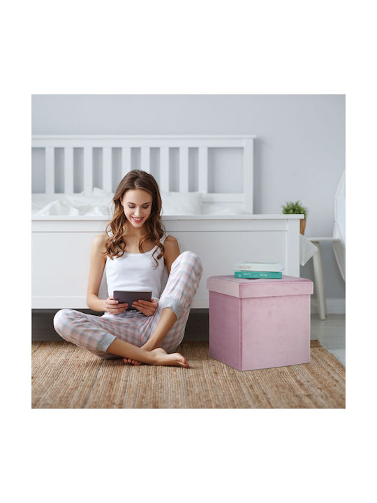 Scaune Camera de zi Tapițat cu Catifea Pink 38x38x38buc