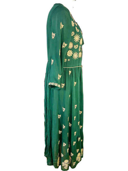 Maxi Φόρεμα Green/cream
