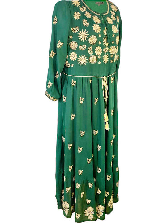 Maxi Φόρεμα Green/cream