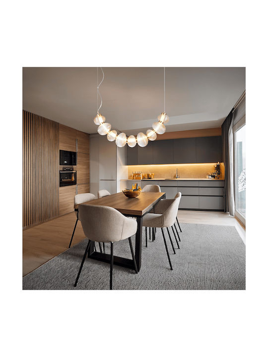 Eko Light Πλαφονιέρα Οροφής Χρυσή με Ενσωματωμένο LED