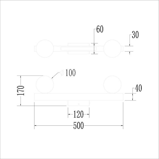 Eko Light Ceiling Mount Light Black with Integrated LED