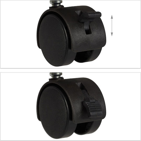 Έπιπλο Τηλεόρασης με Ρόδες Λευκό Μ40xΠ80xΥ40cm