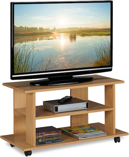 Stand TV cu Roți Natural L45xA80xÎ40cm