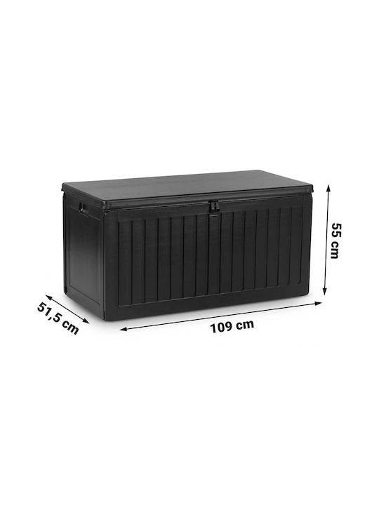 Plonos Außenlagerbox Kunststoff 270Es Schwarz L109xB51xH55cm