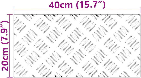vidaXL Floor Material Aluminum for Steps Aluminum Plates 40x20x20cm 4pcs