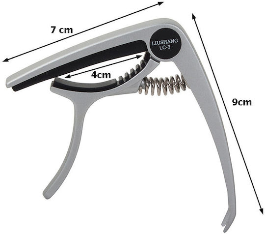 Metal Capo Set Classical Electric Guitar 1 Guitar Pick Silver