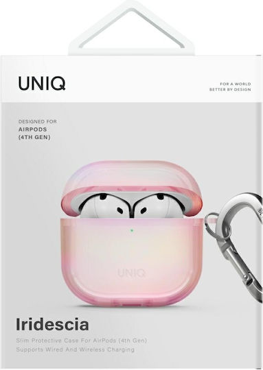 Uniq Hülle Silikon mit Haken Pink Prism für Apple AirPods 4