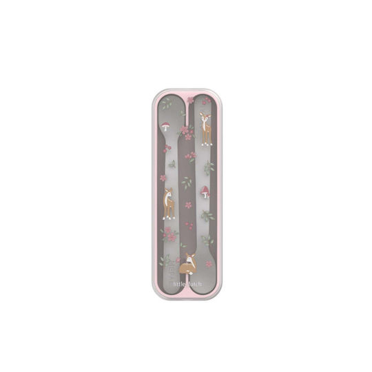 Little Dutch Baby Set with Spoons Mio Fairy Garden made of Plastic in Case for 6+ months White 2pcs