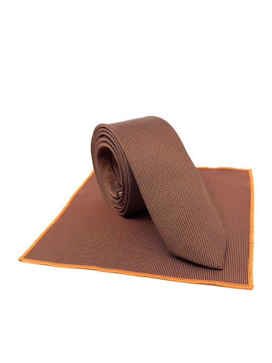 Legend Accessories Set de Cravată pentru Bărbați Tipărit în Culorea Portocaliu