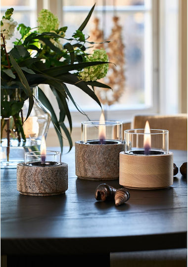 Tenderflame Desktop Bioethanol Fireplace Indoor Outdoor Beige 12x12.5cm