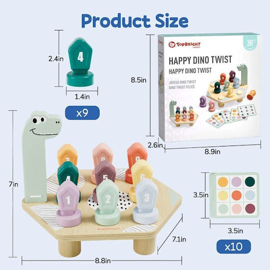 Topbright Montessori Εκπαιδευτικό Παιχνίδι Γράμματα & Αριθμοί από Ξύλο