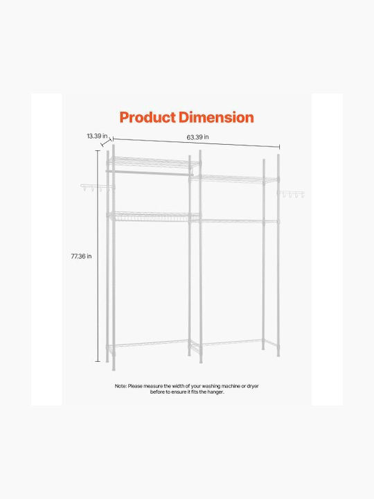 Vevor Wall Mounted Bathroom Shelf Metallic White