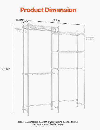 Vevor An der Wand montiert Badezimmerregal Metallisch Weiß