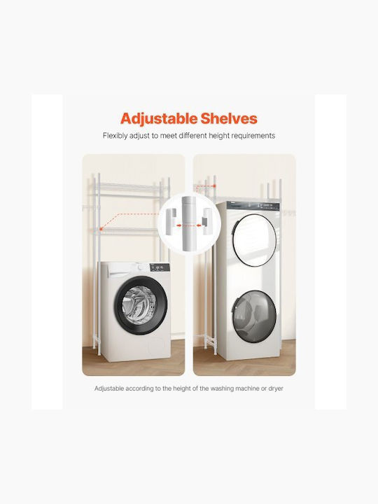 Vevor Wall Mounted Bathroom Shelf Metallic White
