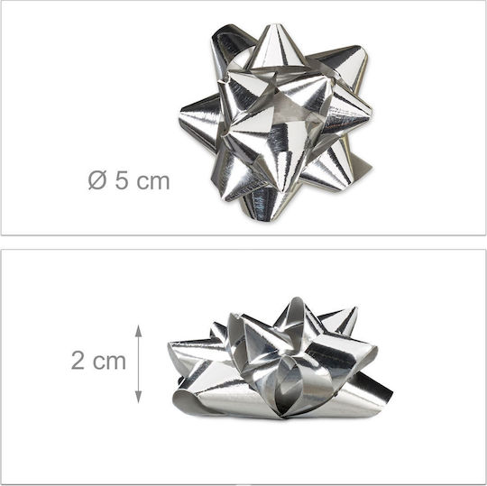 Relaxdays Чанта за Подарък Сребрист 2x5см. 200бр