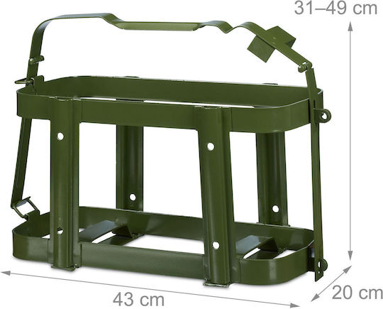 Метална стойка за туби Relaxdays 10/20 L 49-31 X 43 X 20 см