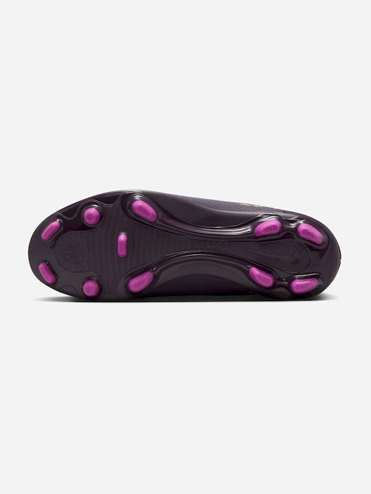 Ghete de Fotbal pentru Copii cu Glezna Înaltă Mercurial Superfly 10 Club "Kylian Mbappé" cu Crampoane și Șosetă Grand Violet / Fildeș Pal