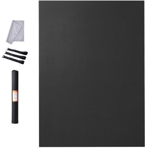 Vevor Exercise Mat Black with Carry Strap (213.36x152.4cm)