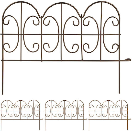 Set 4 Panouri Vintage pentru Grădină Relaxdays Dimensiuni 28 X 38.5 X 1.5 Cm Bronz