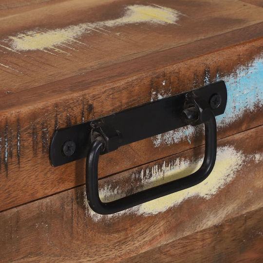 vidaXL Wooden Storage Box with Lid Brown 80x35x45cm 1pcs