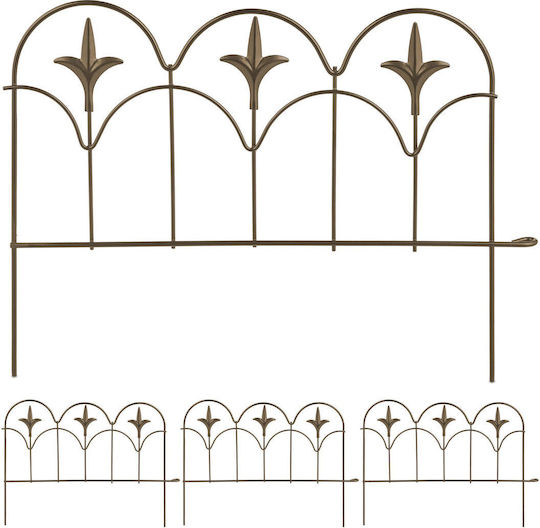 Set 4 Decorative Garden Panels Relaxdays Dimensions 28 x 38.5 x 1.5 cm Bronze