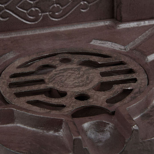 Ghiveci de Grădină cu Design Antic din Aluminiu Maro 74 X 35.5 X 30 Cm