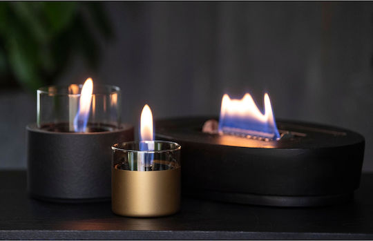 Tenderflame Laterne Glas Schwarz 13x17.5cm 1Stück