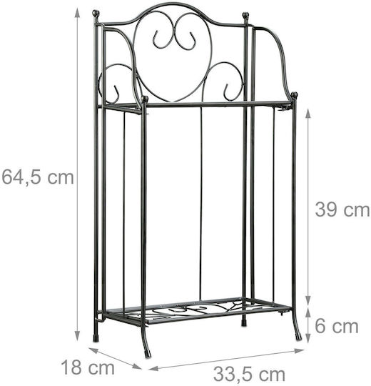 Metal Flower Stand Dimensions 64.5 X 33.5 X 18 Cm Relaxdays